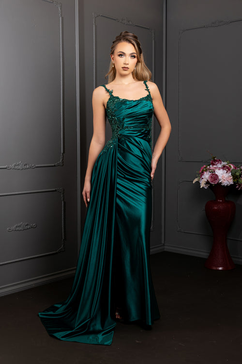 Gala Dress Square Neck Sleeveless Plus Size Prom Gown By May Queen MQ2145B