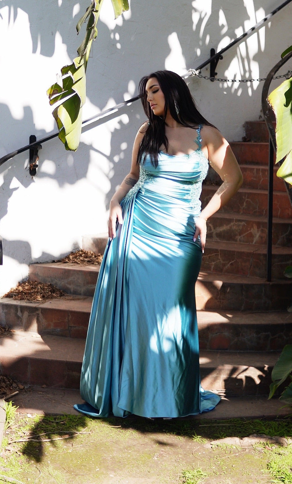 Bridal Dress Square Neck Sleeveless Wedding Gown By May Queen MQ2145