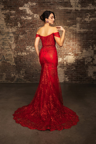 red quinceanera dresses for damas Red/Gold Quinceanera Dress