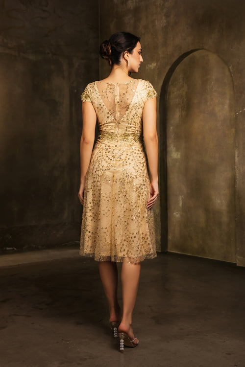 Mother Of The Bride V-Neck A-Line Sequin Dress By May Queen MQ2162
