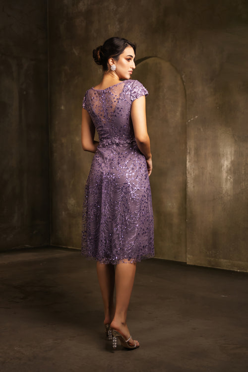 Mother Of The Bride V-Neck A-Line Sequin Dress By May Queen MQ2162