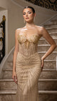 Strapless Corset Sequin Evening Gown, Sparkling Mermaid Formal Dress By May Queen MQ2195
