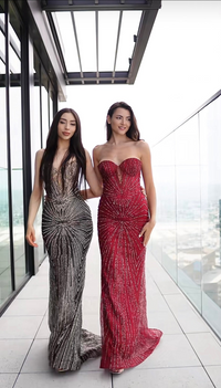 Strapless Corset Sequin Evening Gown, Sparkling Mermaid Formal Dress By May Queen MQ2195