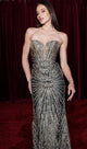 Strapless Corset Sequin Evening Gown, Sparkling Mermaid Formal Dress By May Queen MQ2195