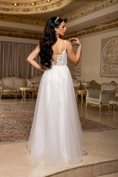 A-Line Wedding Dress with Strap May Queen MQ2212