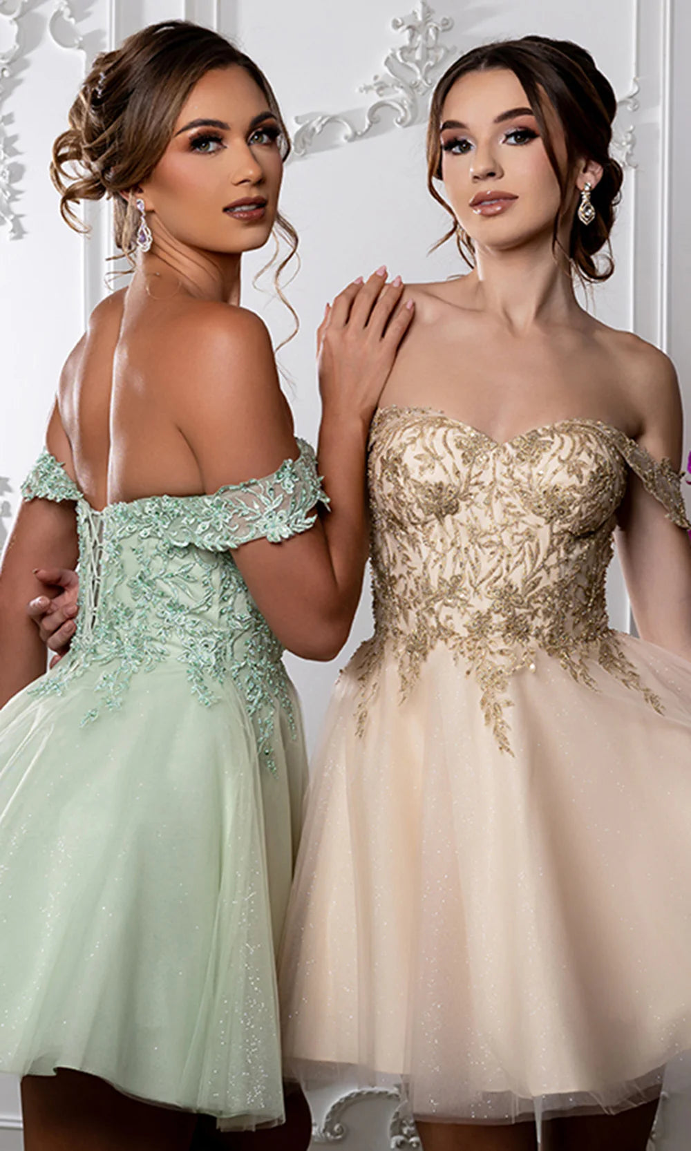 Sweetheart Neckline Tulle Short Dress Strapless Fit & Flare Homecoming Dress by May Queen MQ2224
