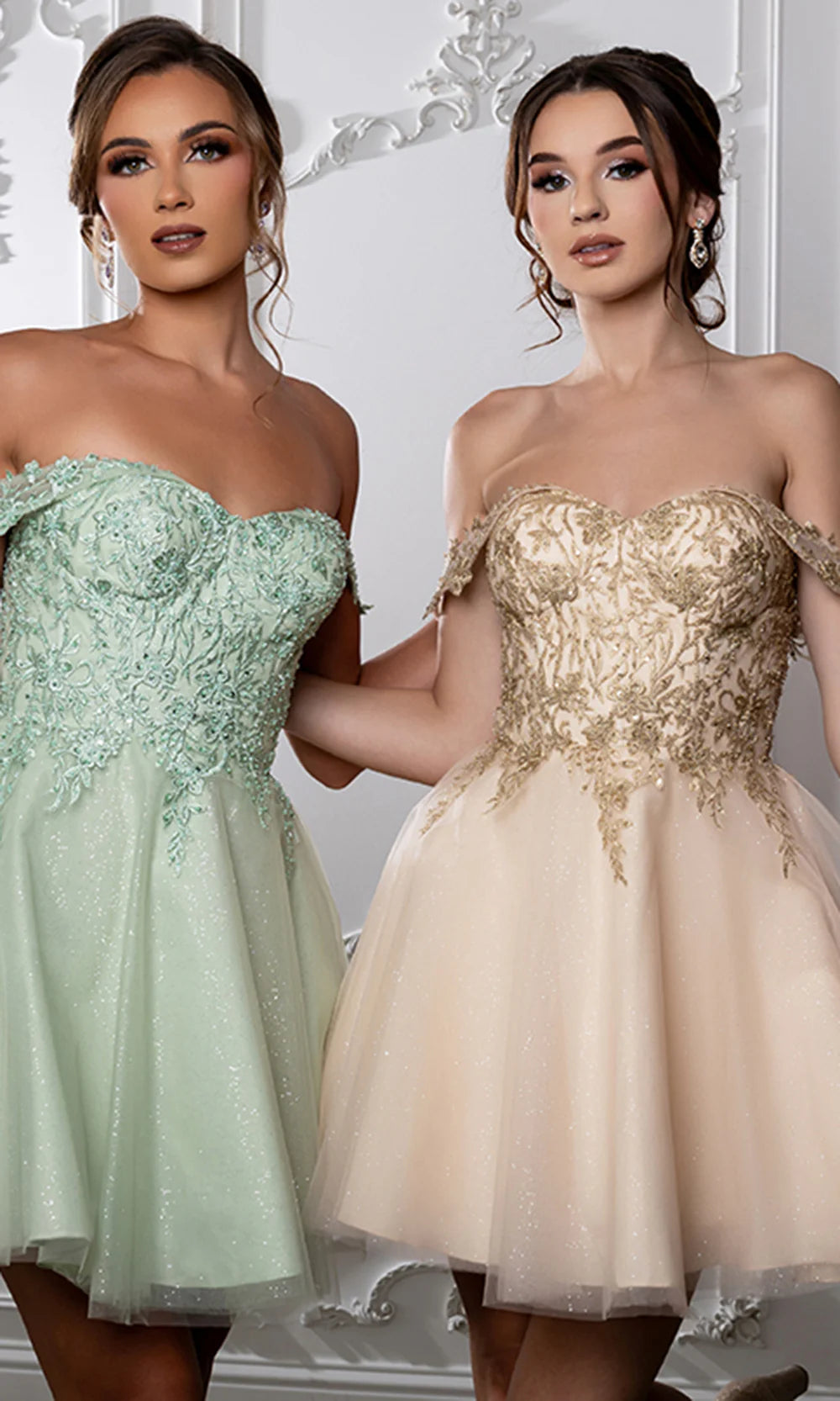 Sweetheart Neckline Tulle Short Dress Strapless Fit & Flare Homecoming Dress by May Queen MQ2224