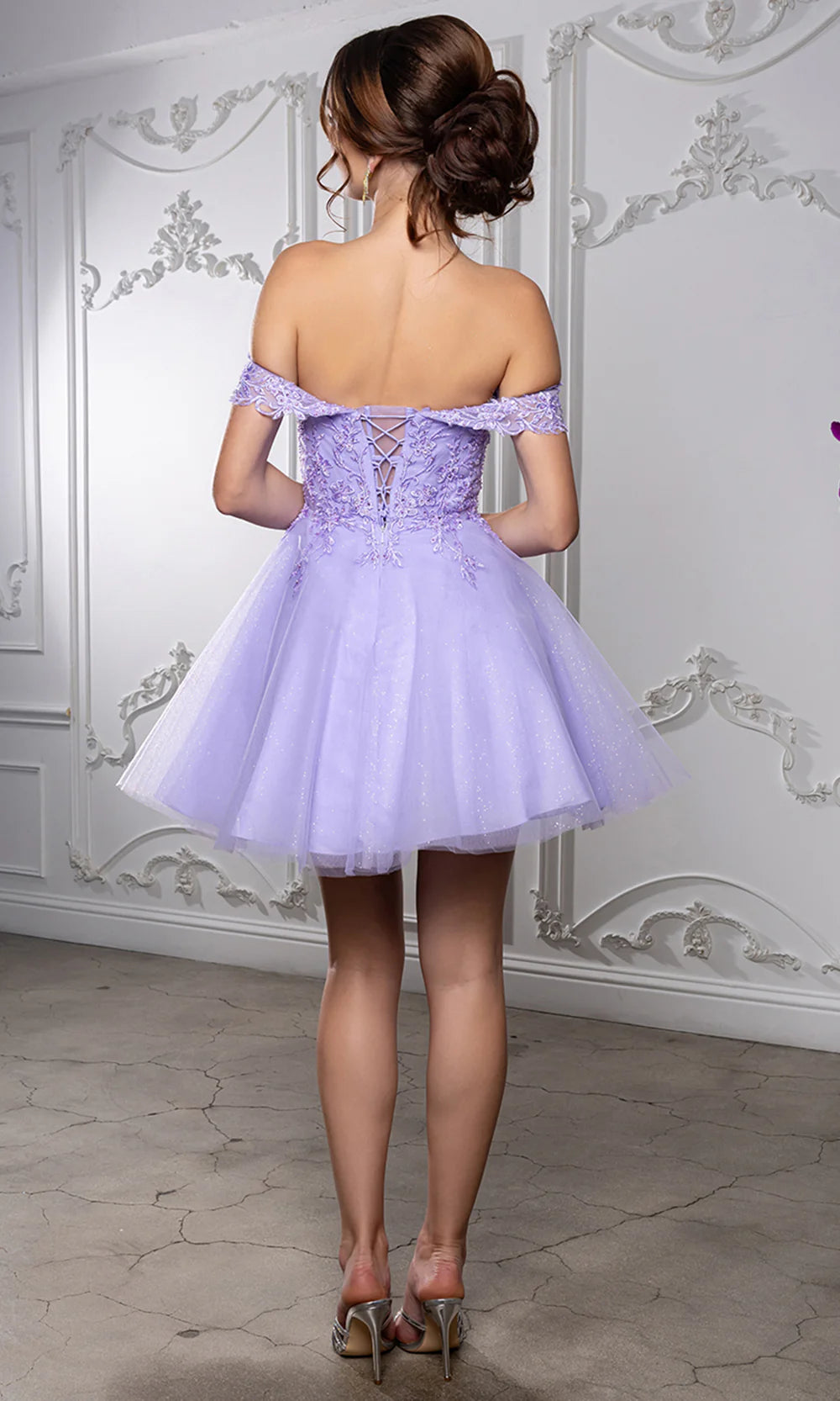Sweetheart Neckline Tulle Short Dress Strapless Fit & Flare Homecoming Dress by May Queen MQ2224