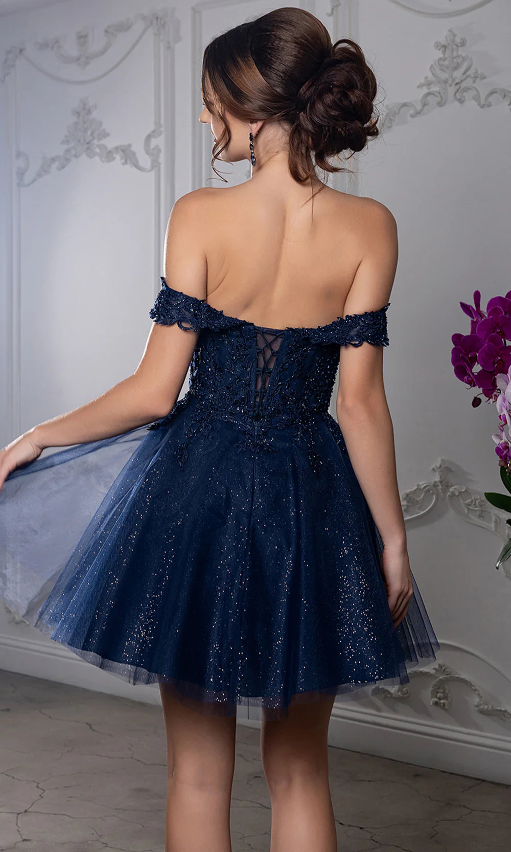 Sweetheart Neckline Tulle Short Dress Strapless Fit & Flare Homecoming Dress by May Queen MQ2224