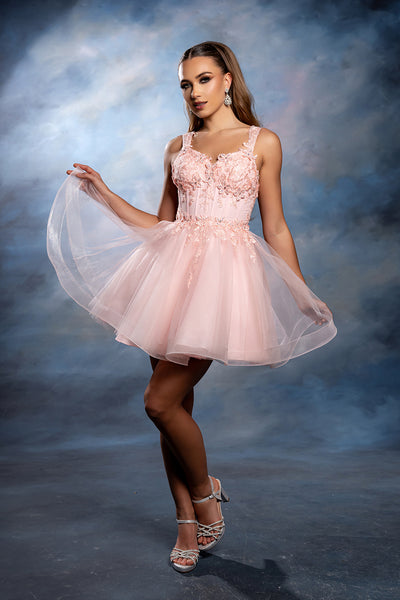 May Queen BLUSH Short Homecoming Dress