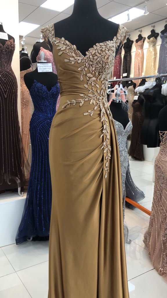 Off-The-Shoulder Sweetheart Beaded Lace Appliqué Ruched Mermaid Evening Gown by May Queen MQ2258