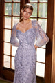 Vestido romántico con mangas abullonadas y apliques – Nox Anabel, estilo MT112