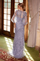 Vestido romántico con mangas abullonadas y apliques – Nox Anabel, estilo MT112