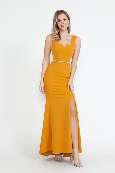 Evening Dress Sweetheart Thigh Slit Fitted Prom Gown By Lenovia 5258