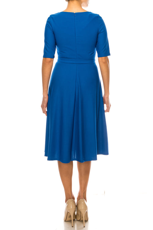 Maison Tara 95602M Asymmetrical Neckline A-Line Dress