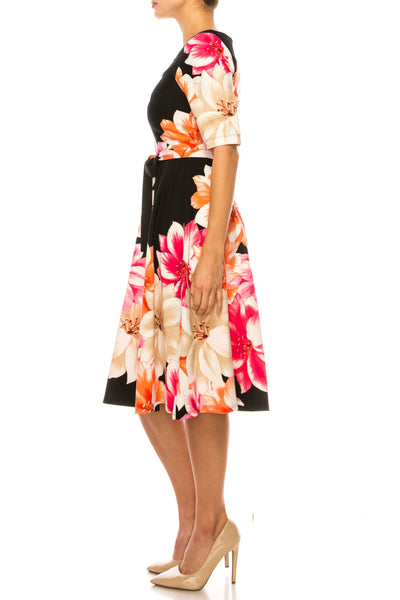 Maison Tara 95602M Asymmetrical Neckline A-Line Dress