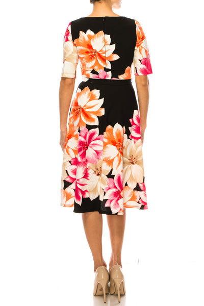 Maison Tara 95602M Asymmetrical Neckline A-Line Dress