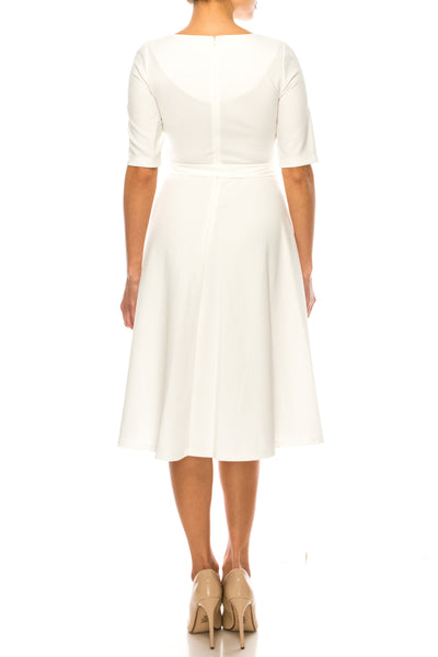 Maison Tara 95602M Asymmetrical Neckline A-Line Dress