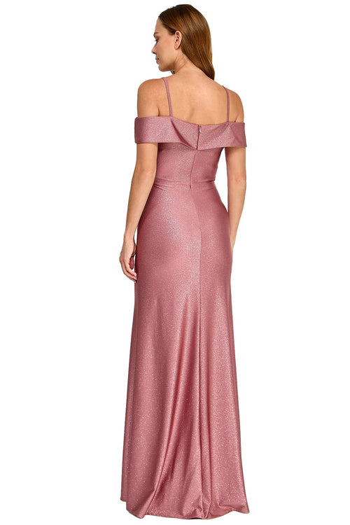 Off-Shoulder Glitter Ruffle Gown Sweetheart Neckline Ruched Mermaid Evening Dress by Perrty 3128