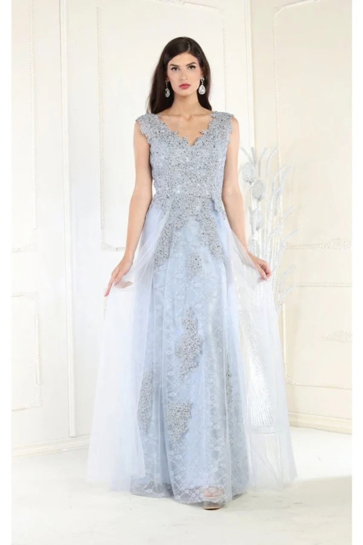 May Queen MQ1799 Special Occasion A-line Embroidered Formal Dress