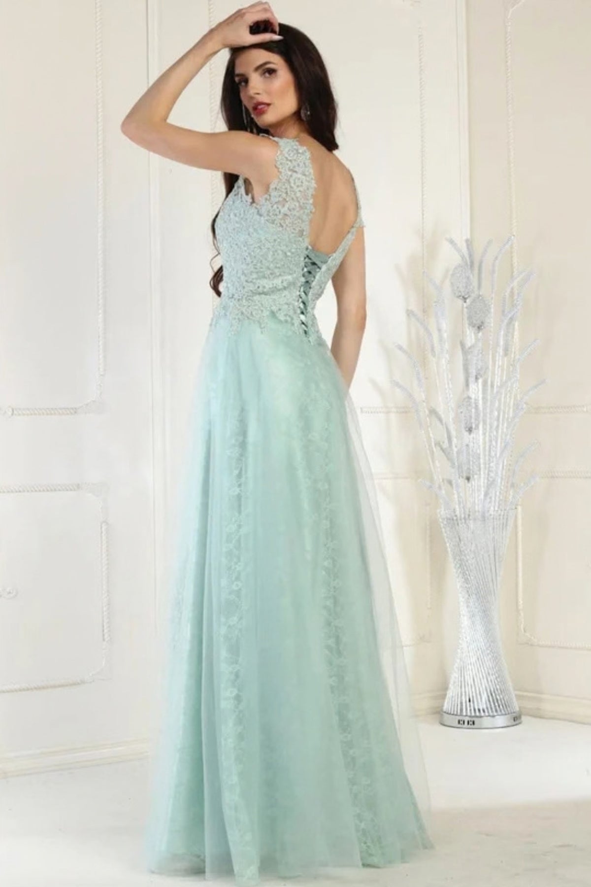 May Queen MQ1799 Special Occasion A-line Embroidered Formal Dress