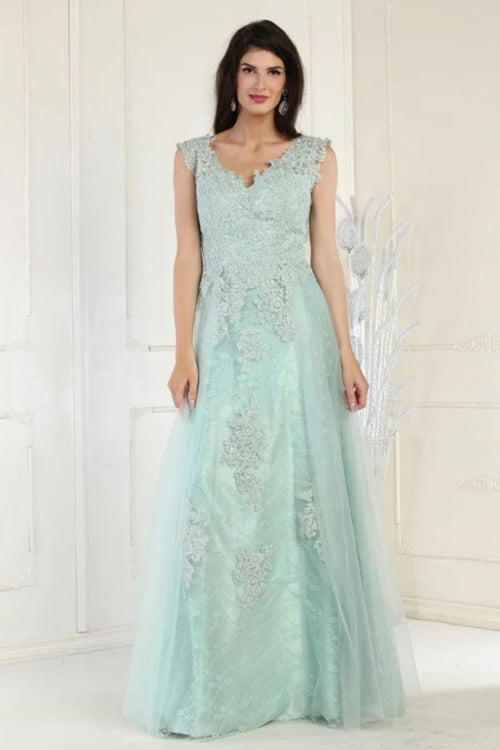 May Queen MQ1799 Special Occasion A-line Embroidered Formal Dress