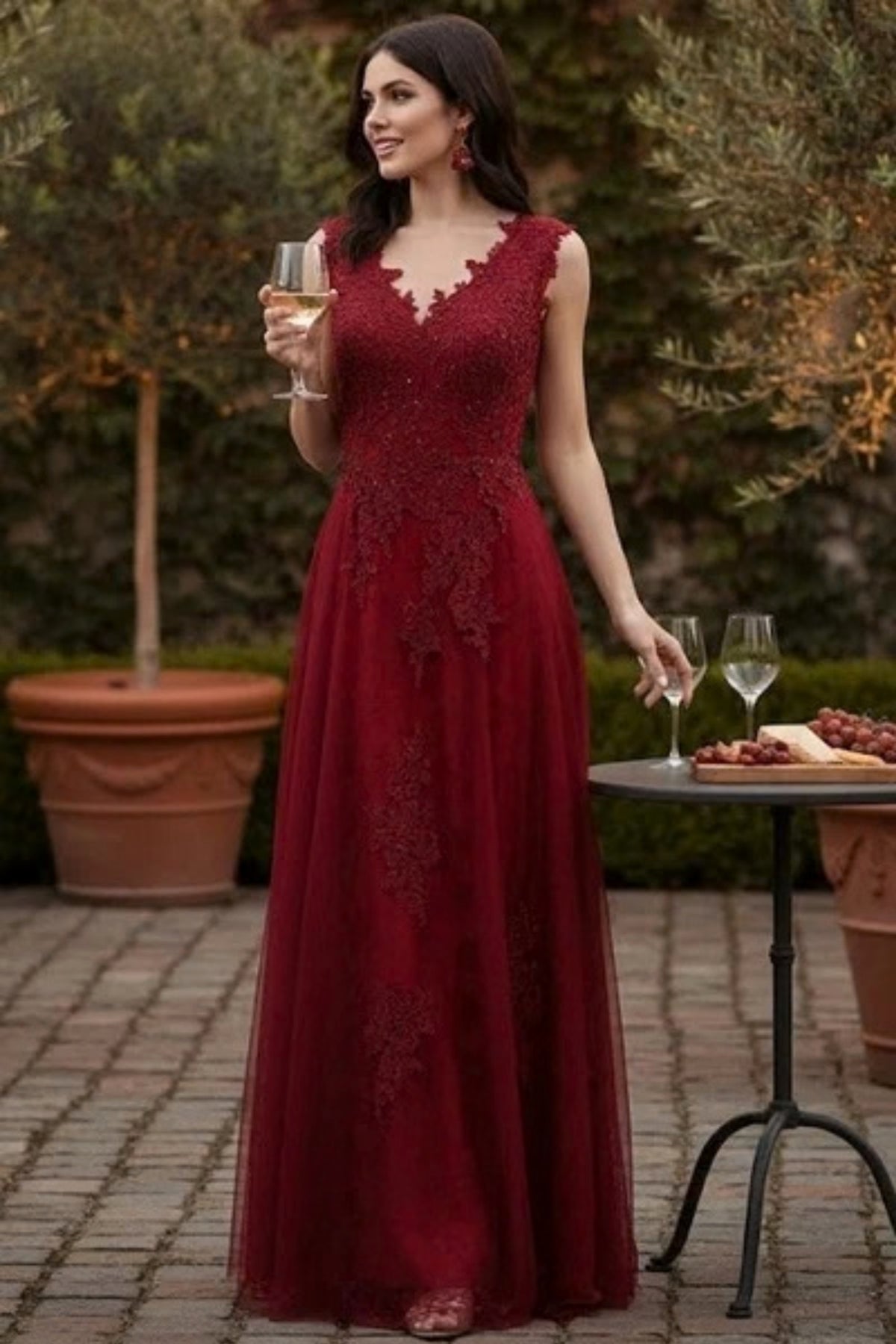 May Queen MQ1799 Special Occasion A-line Embroidered Formal Dress