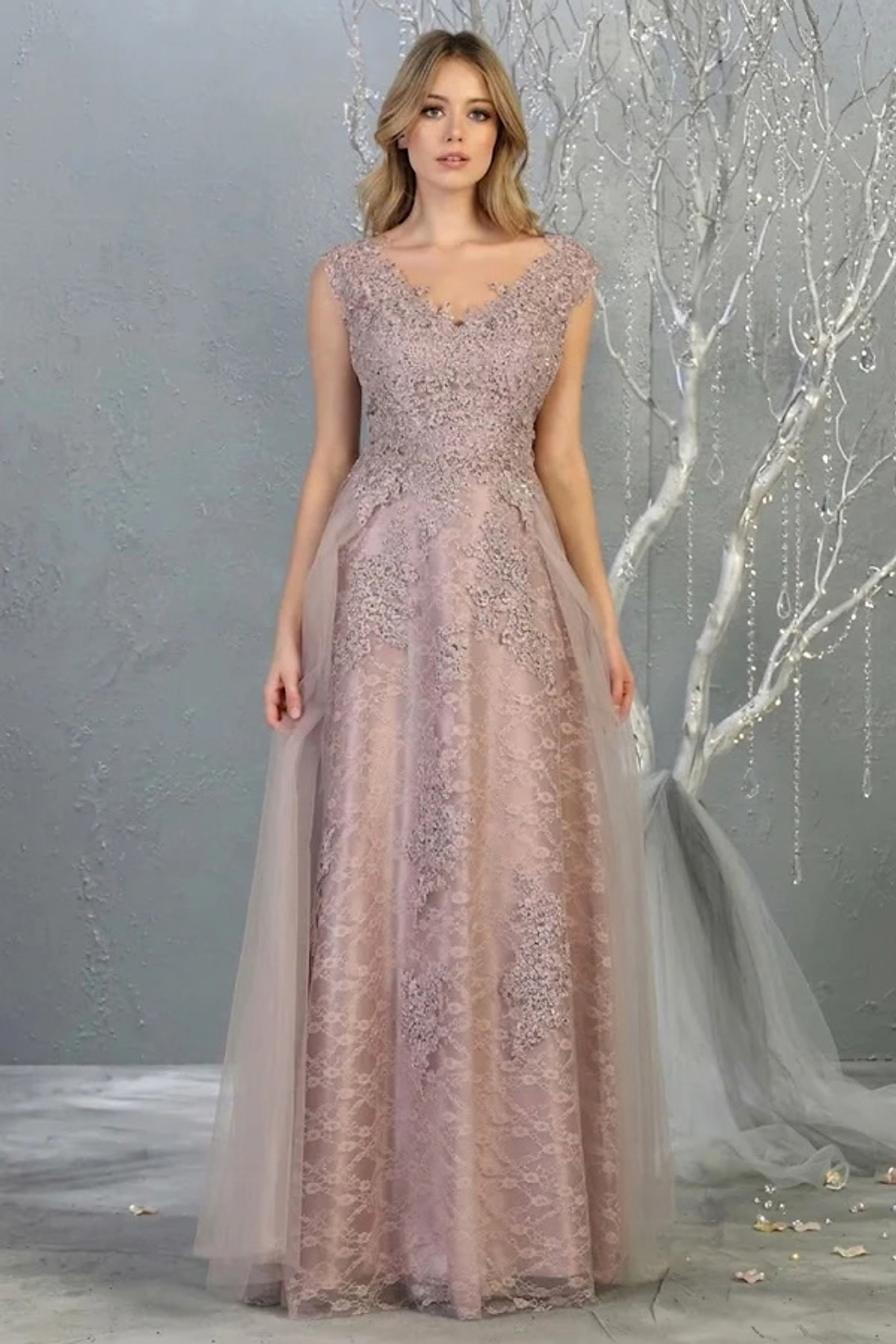 May Queen MQ1799 Special Occasion A-line Embroidered Formal Dress