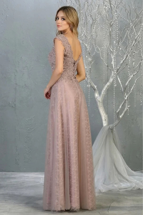 May Queen MQ1799 Special Occasion A-line Embroidered Formal Dress