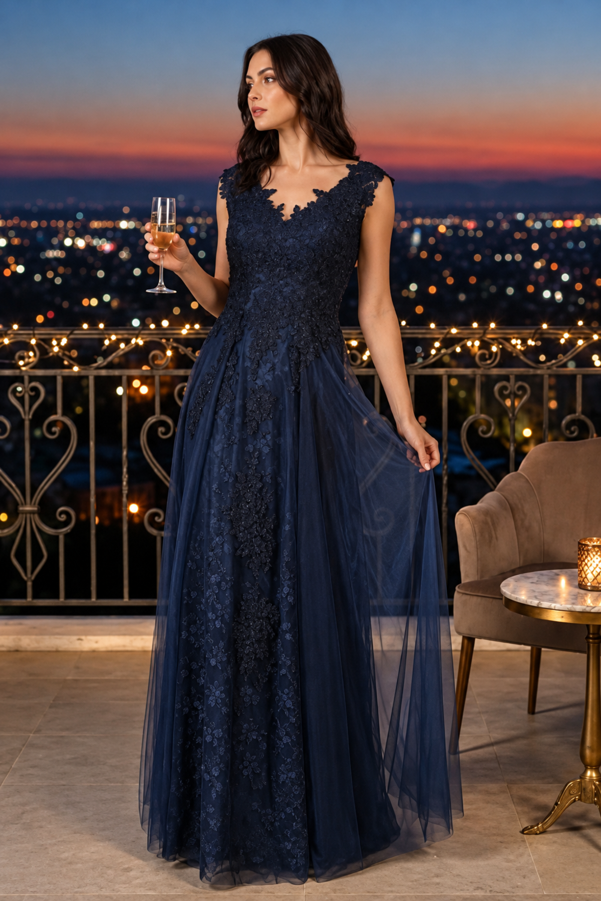 May Queen MQ1799 Special Occasion A-line Embroidered Formal Dress
