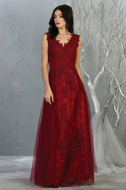 May Queen MQ1799 Special Occasion A-line Embroidered Formal Dress