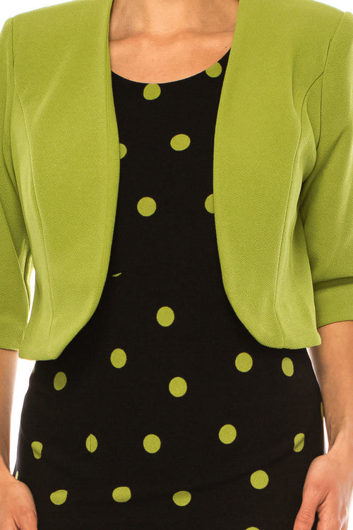 Maya Brooke Polka Dot Two-Piece Jacket Dress