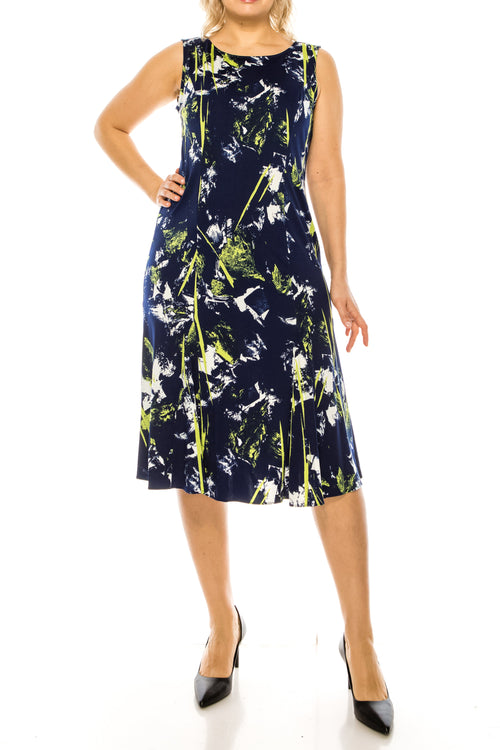 Maya Brooke 28369-NAVY LIME-2 by Maya Brooke