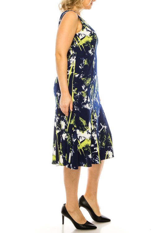 Maya Brooke 28369-NAVY LIME-2 by Maya Brooke