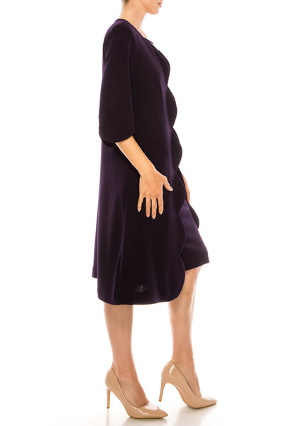 Maya Brooke 3/4 Sleeve 2 Piece Jacket Dress (PLUS SIZE)