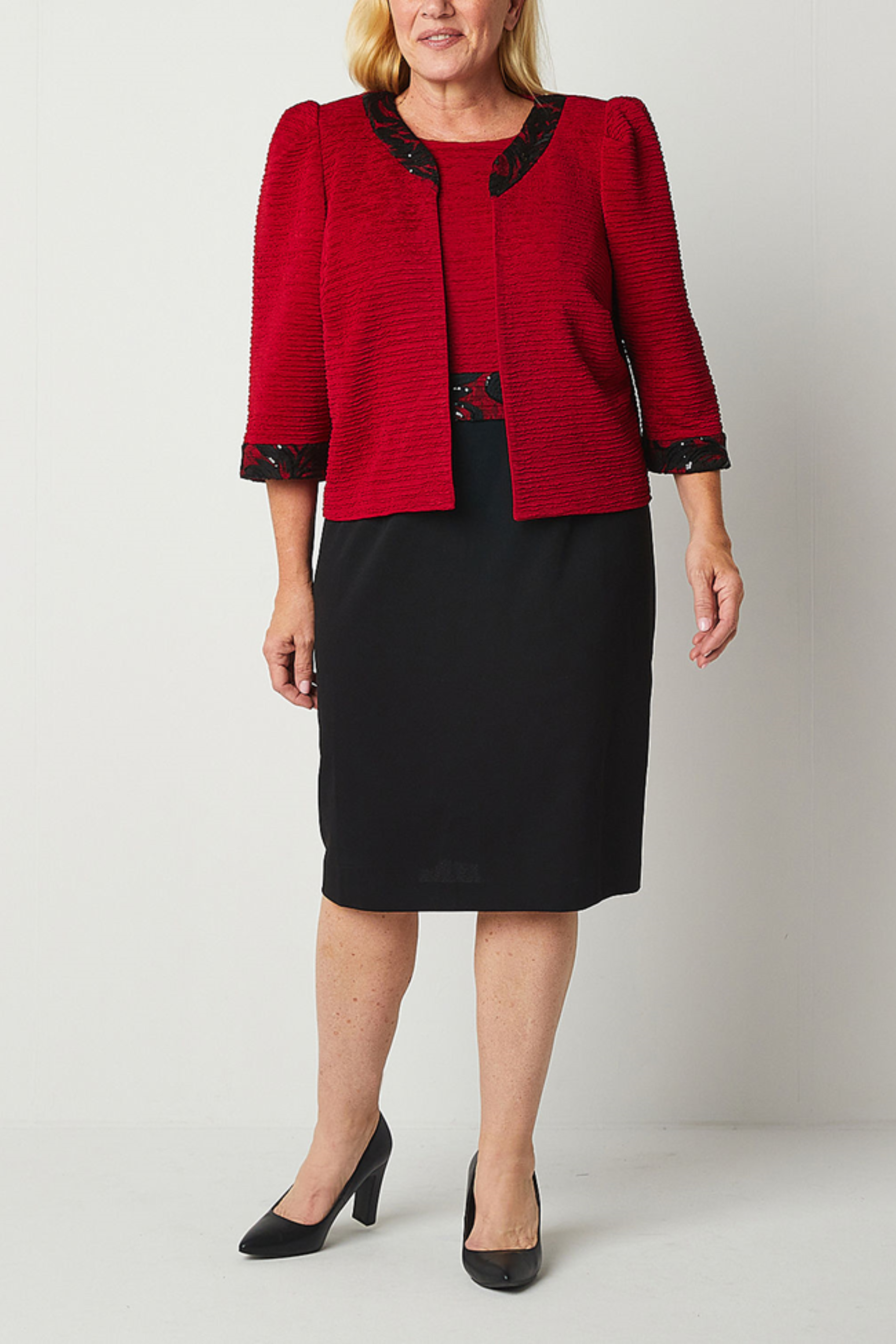 maya brooke embroidered jacket dress Maya Brooke Embroidered Sequin 2-Pc Jacket Dress