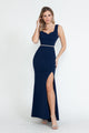 Vestido de noche ajustado con escote corazón y abertura en el muslo de Lenovia 5258
