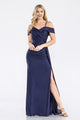 Formal Dress Off The Shoulder Pleated Ruched Prom Gown By Lenovia 5320-New Collection