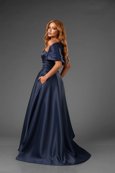 Terani Couture 251M4441 Pleated Beaded Long Evening Gown