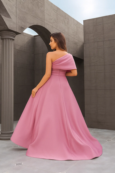 Terani Couture 251M4441 Pleated Beaded Long Evening Gown