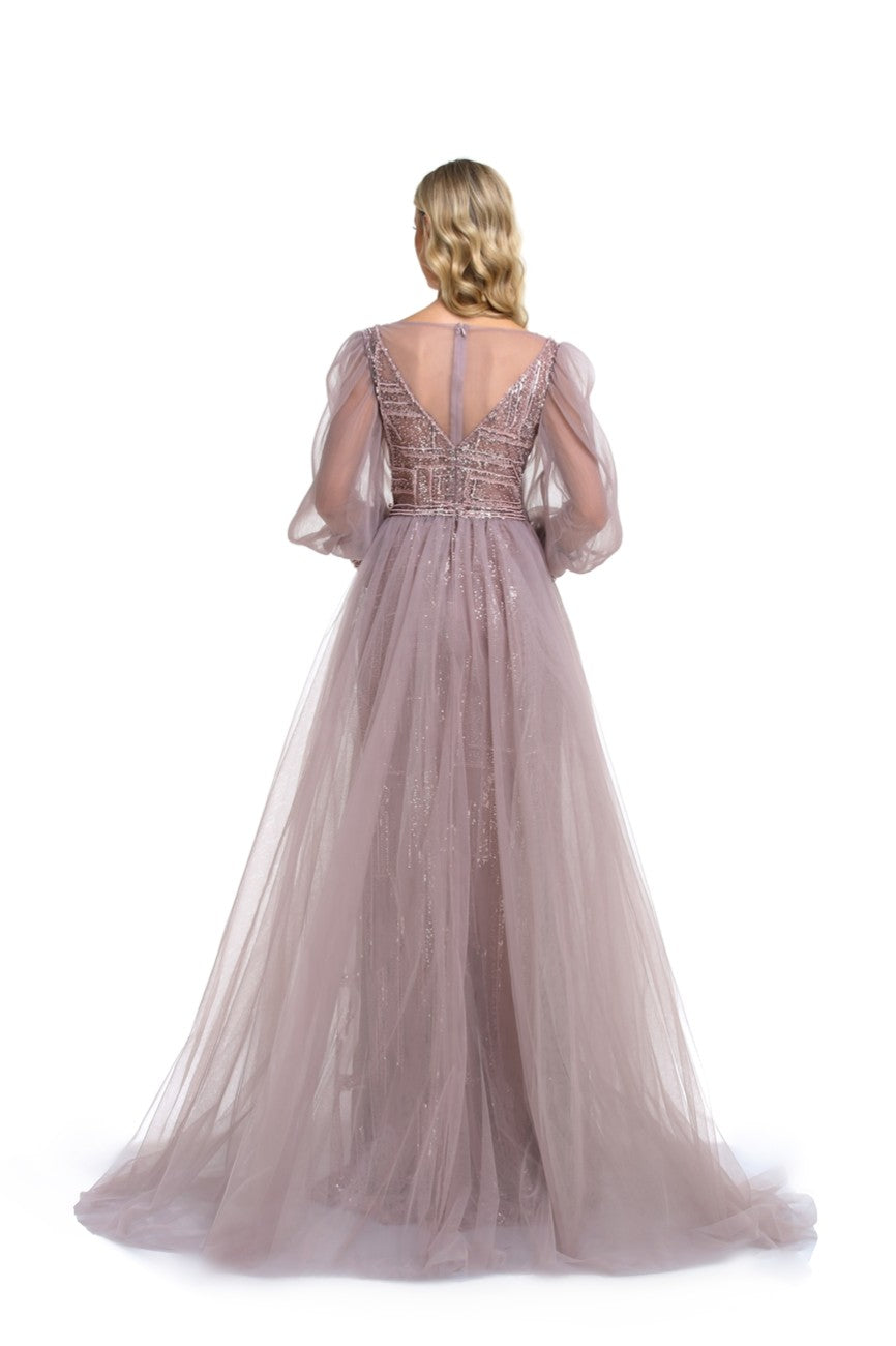 High Couture NR2276 Overskirt Long Formal A Line Evening Dress