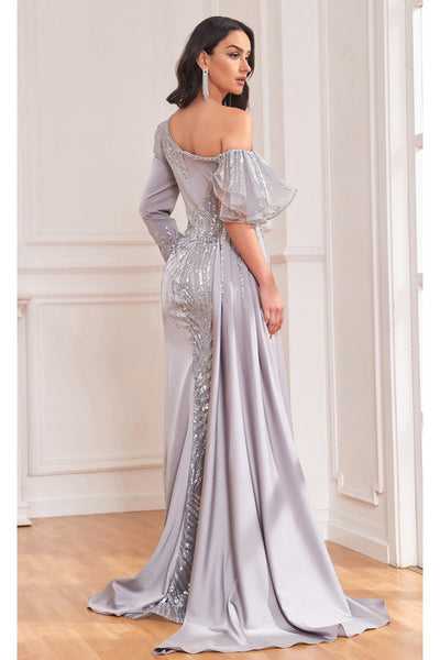 High Couture NR2290 Overskirt Long Floral Formal Evening Fitted Dress