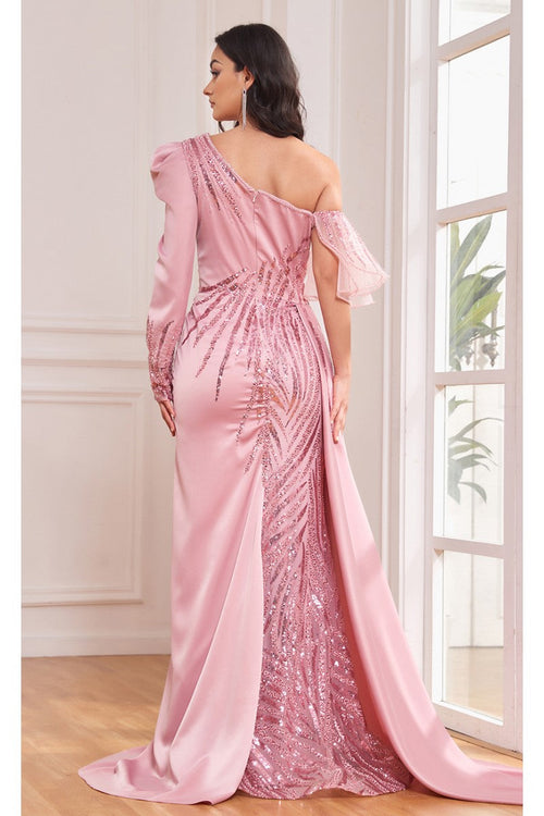 High Couture NR2290 Overskirt Long Floral Formal Evening Fitted Dress