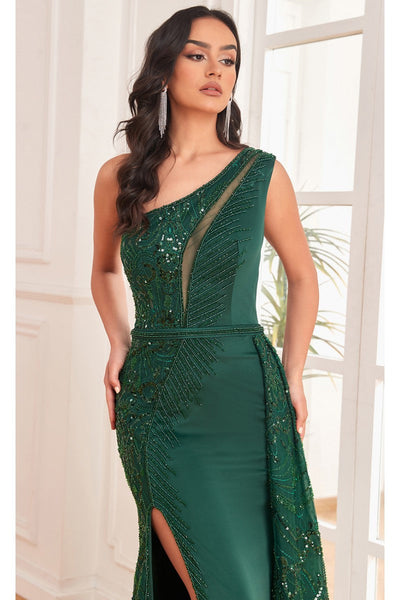 High Couture NR2294 Formal Beaded Long Overskirt Prom Dress