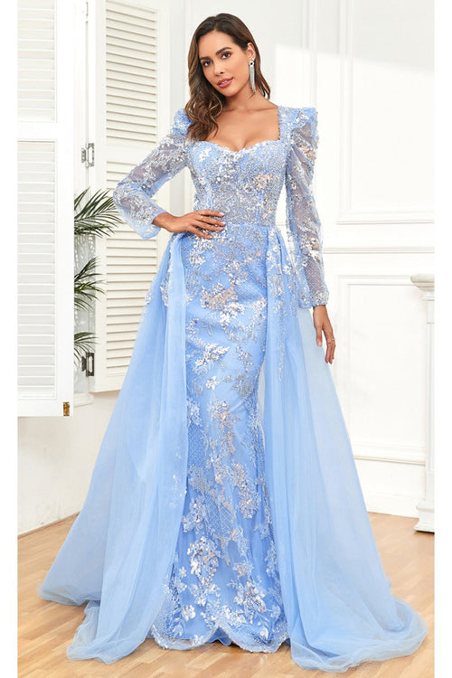 High Couture NR2312 Long Floral Lace Formal Evening Dress