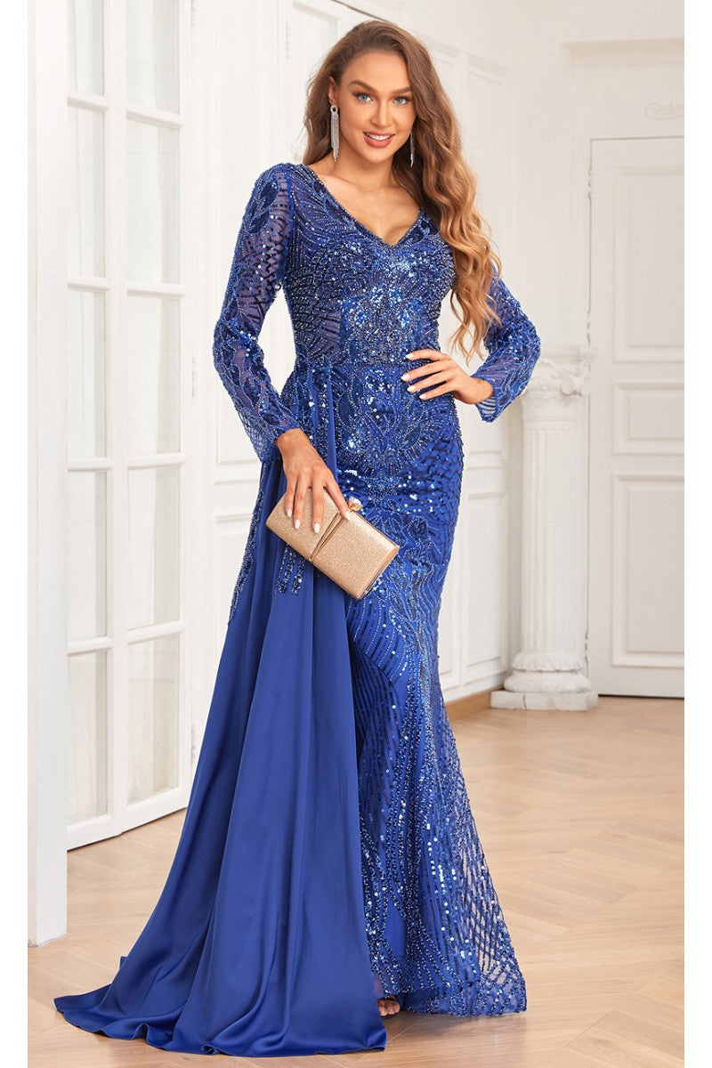 Formal Dresses Formal Beaded Evening Long Dress Royal
