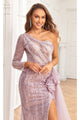 High Couture NR2335 Beaded Long Slit Formal Evening Dress