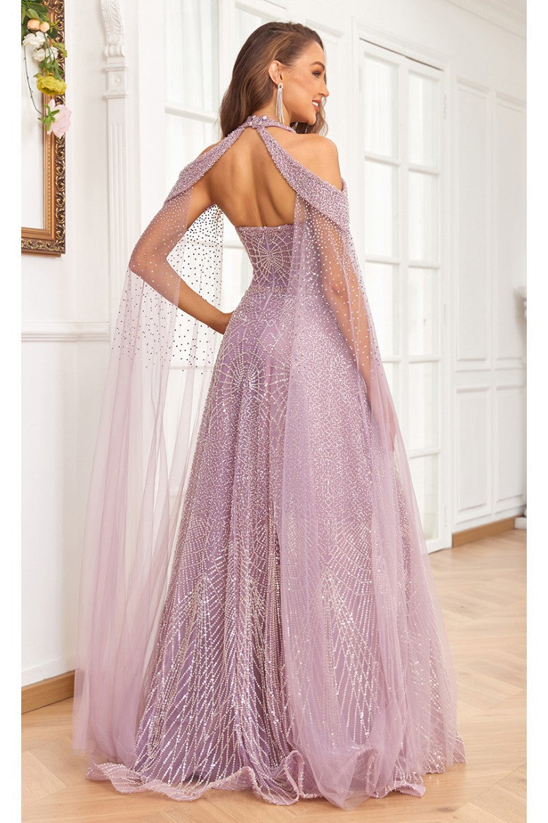 High Couture NR2340 A Line Ball Gown Long Formal Beaded Prom Dress