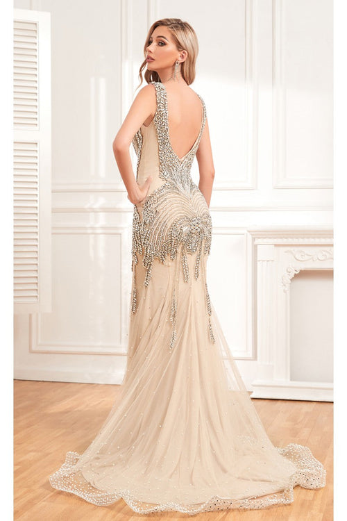 High Couture NR2341 Fitted Long Formal Evening Dress