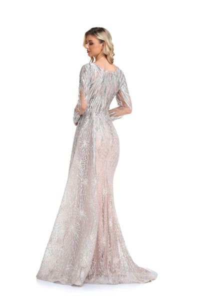 High Couture NR6302 Long Beaded Formal Evening Overskirt Dress